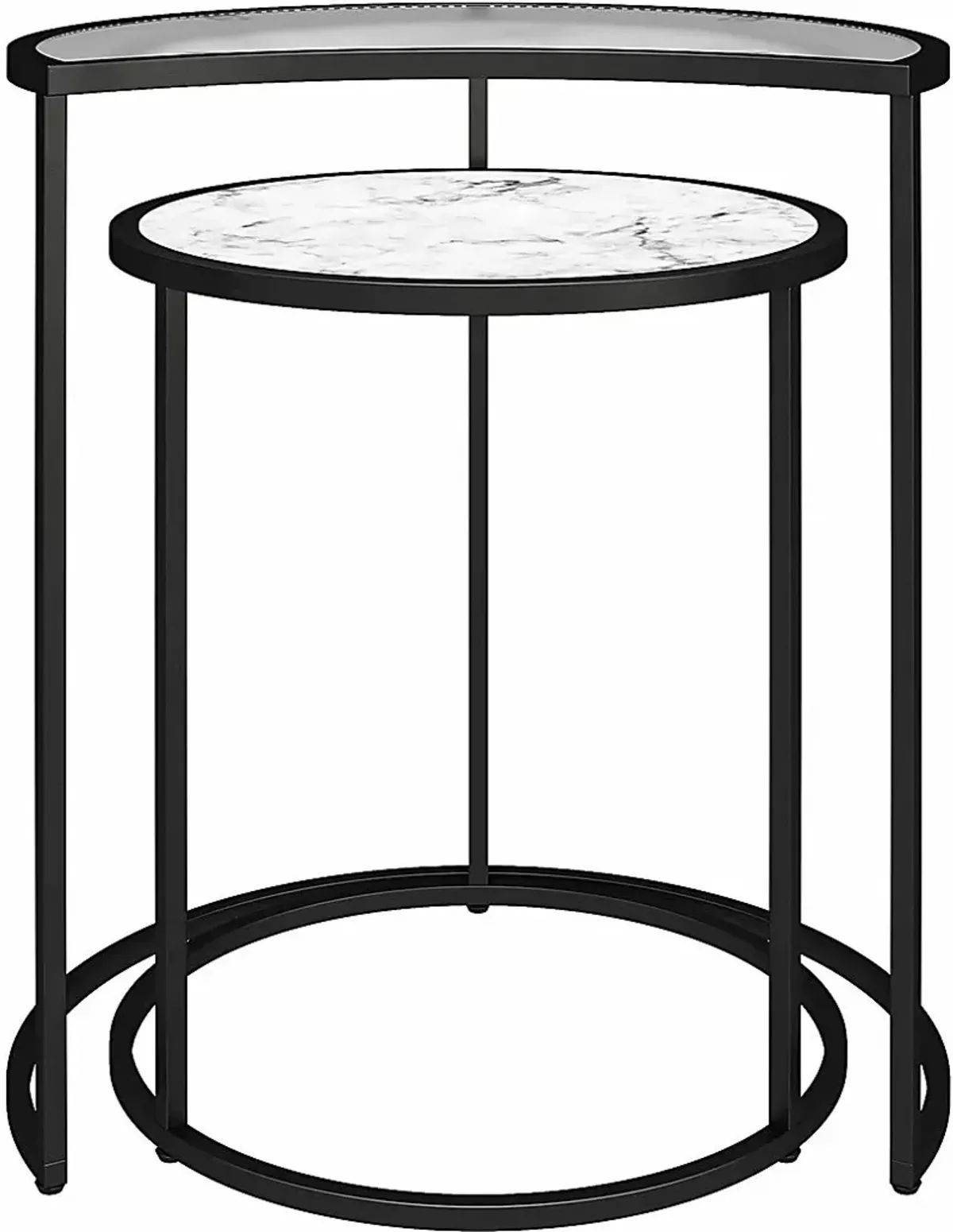 Cardella White Nesting End Tables, Set of 2