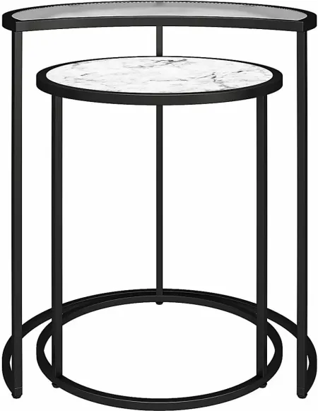 Cardella White Nesting End Tables, Set of 2