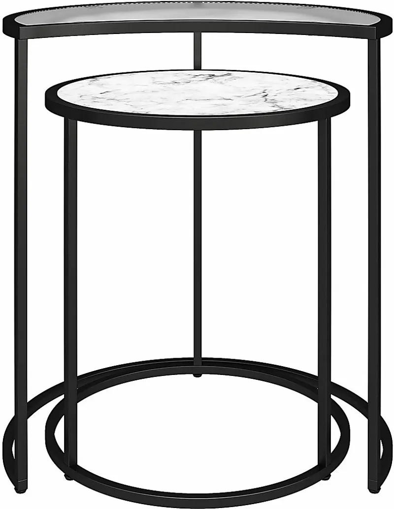 Cardella White Nesting End Tables, Set of 2