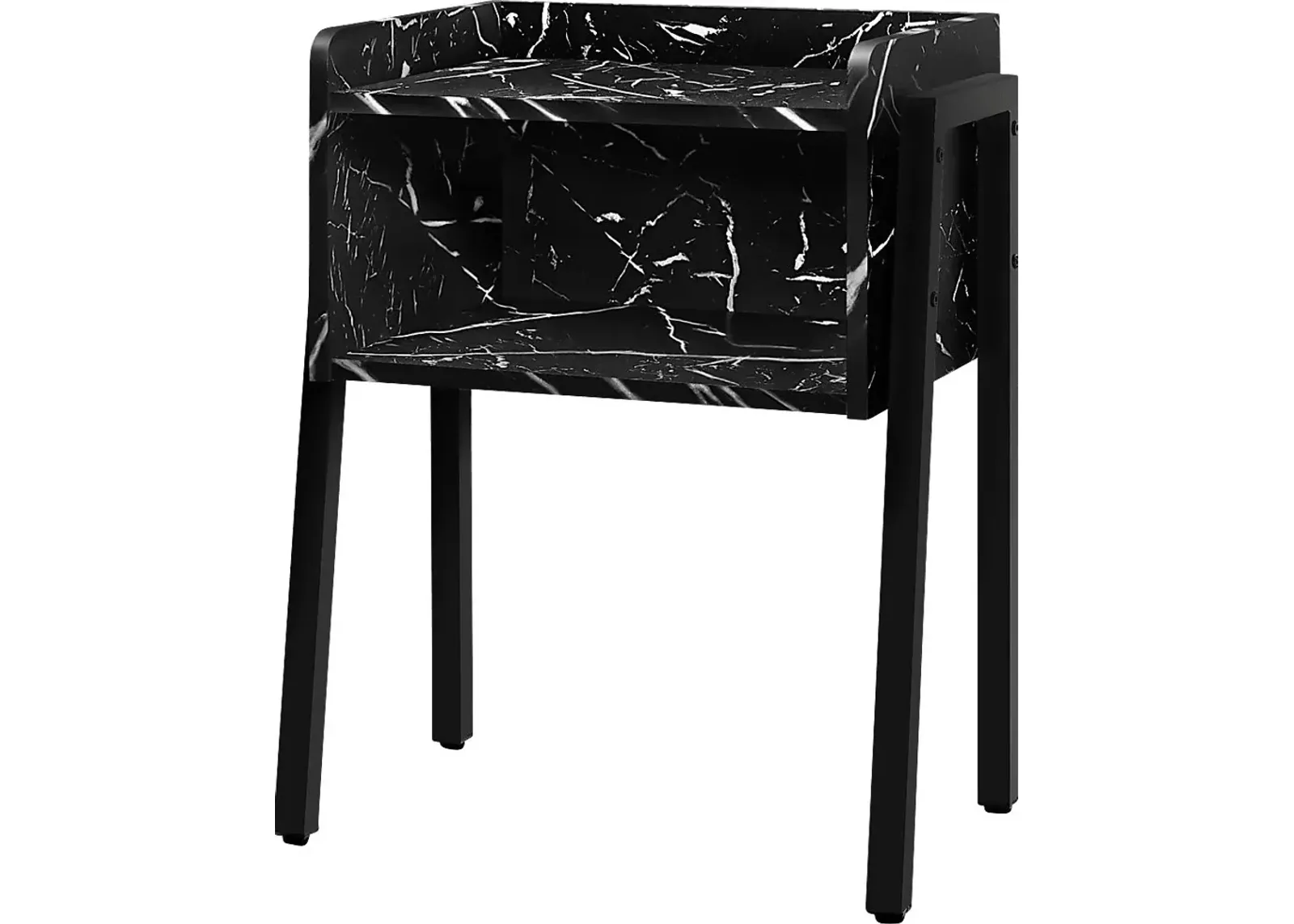 Amberstone Black Side Table