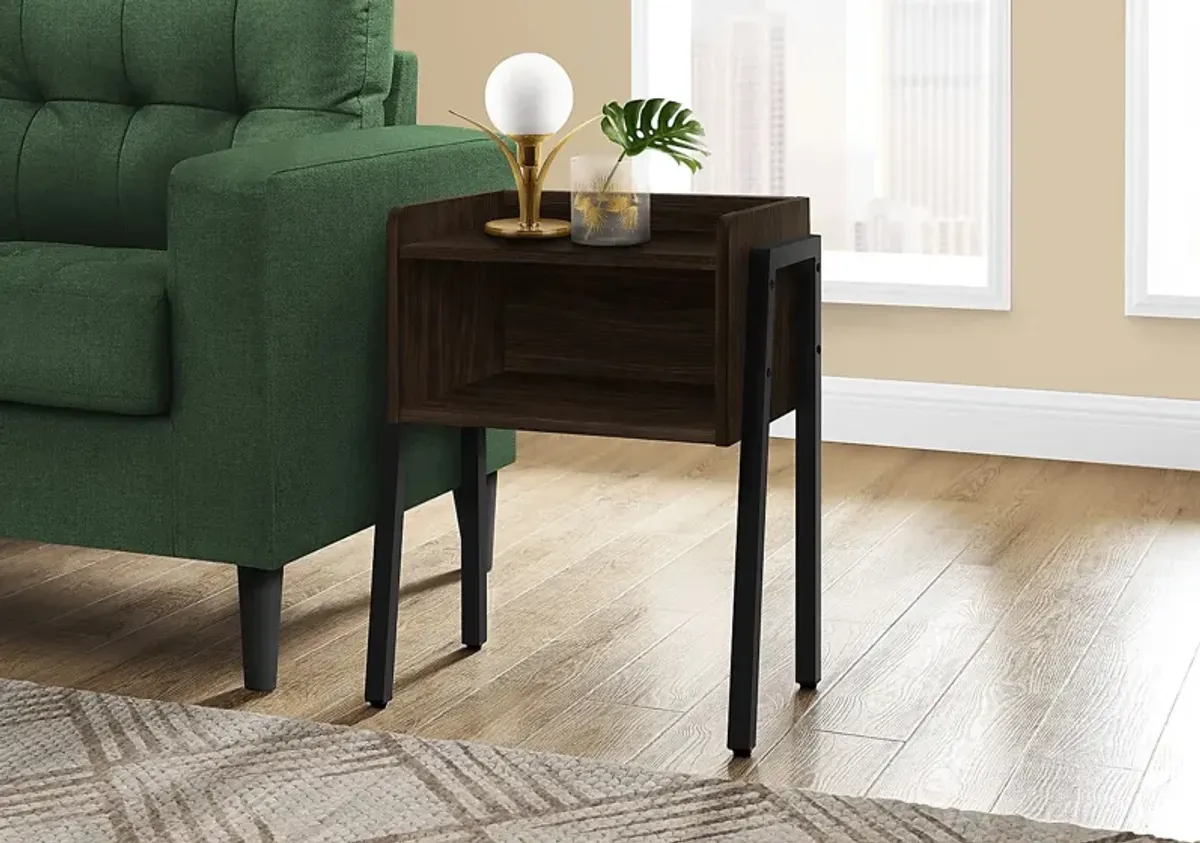Amberstone Espresso End Table