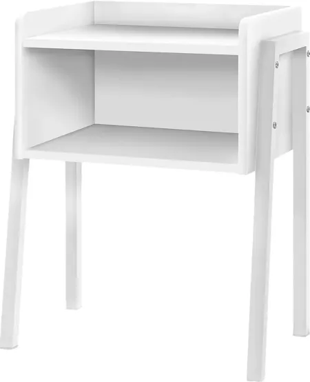 Amberstone White End Table
