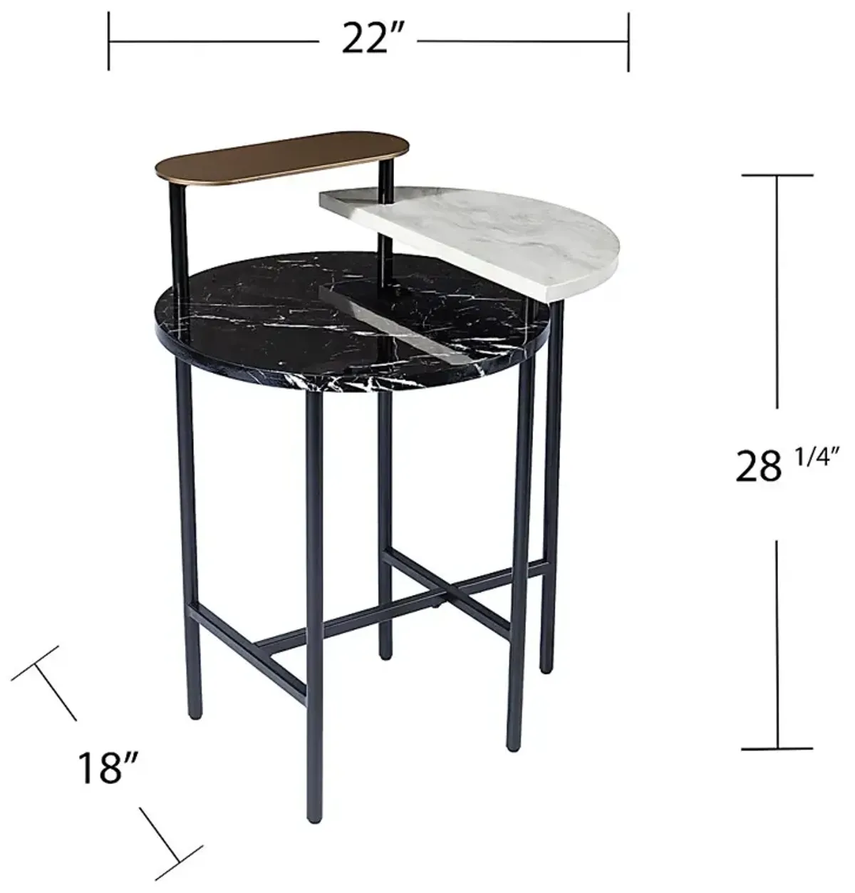 Cliffwood Black End Table