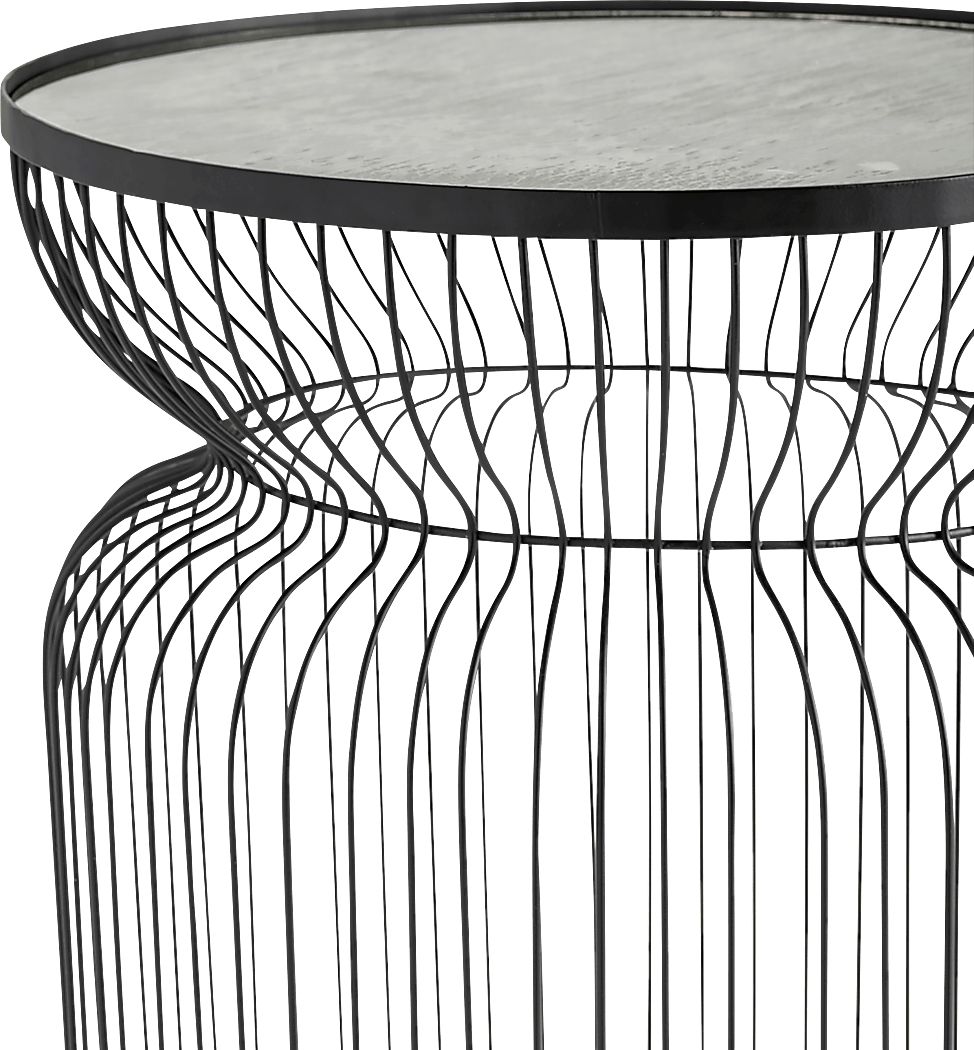 Bassfield Black End Table