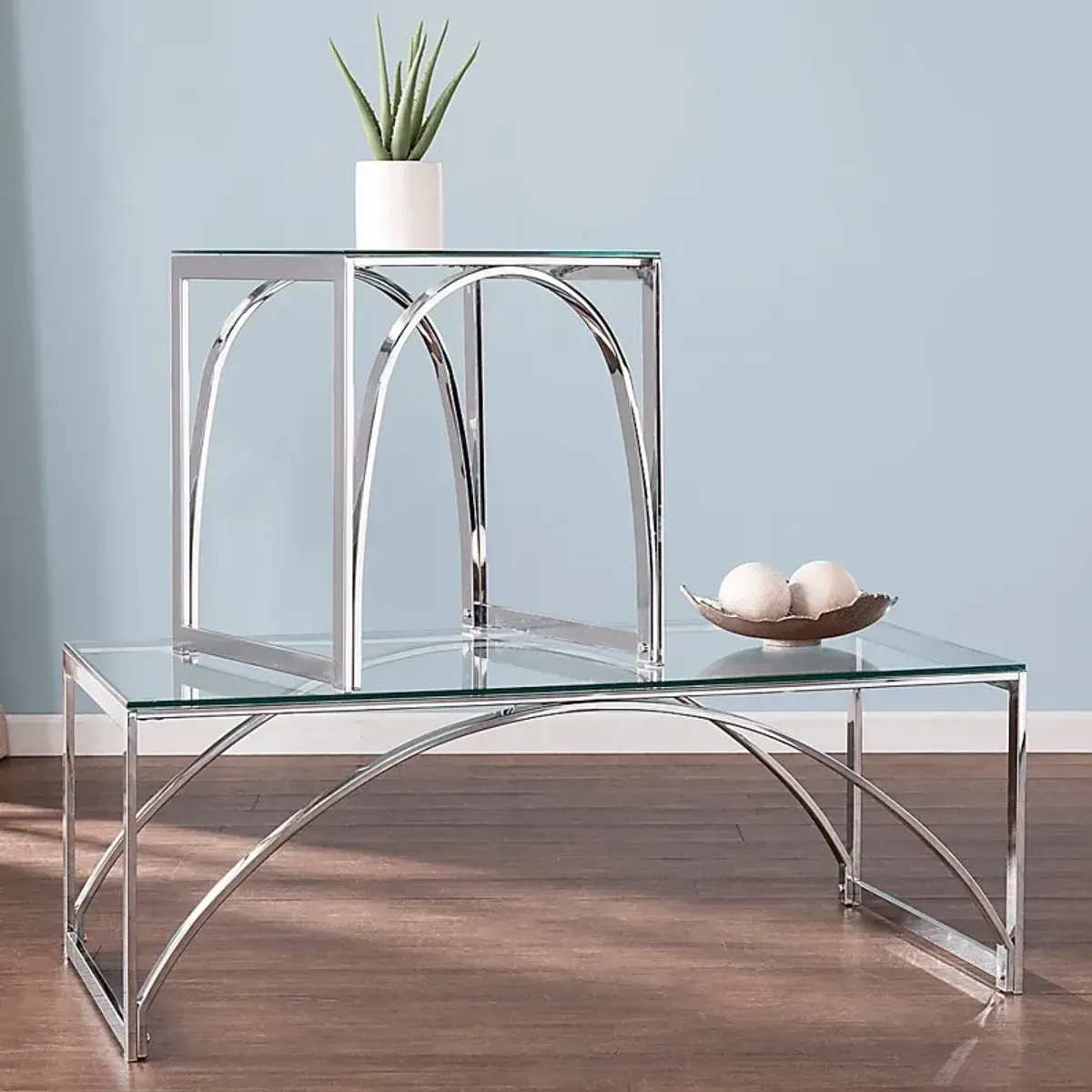 Edgeway Clear End Table