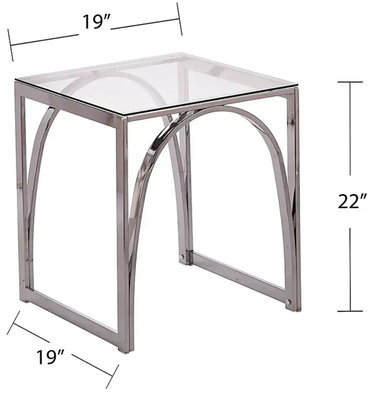 Edgeway Clear End Table