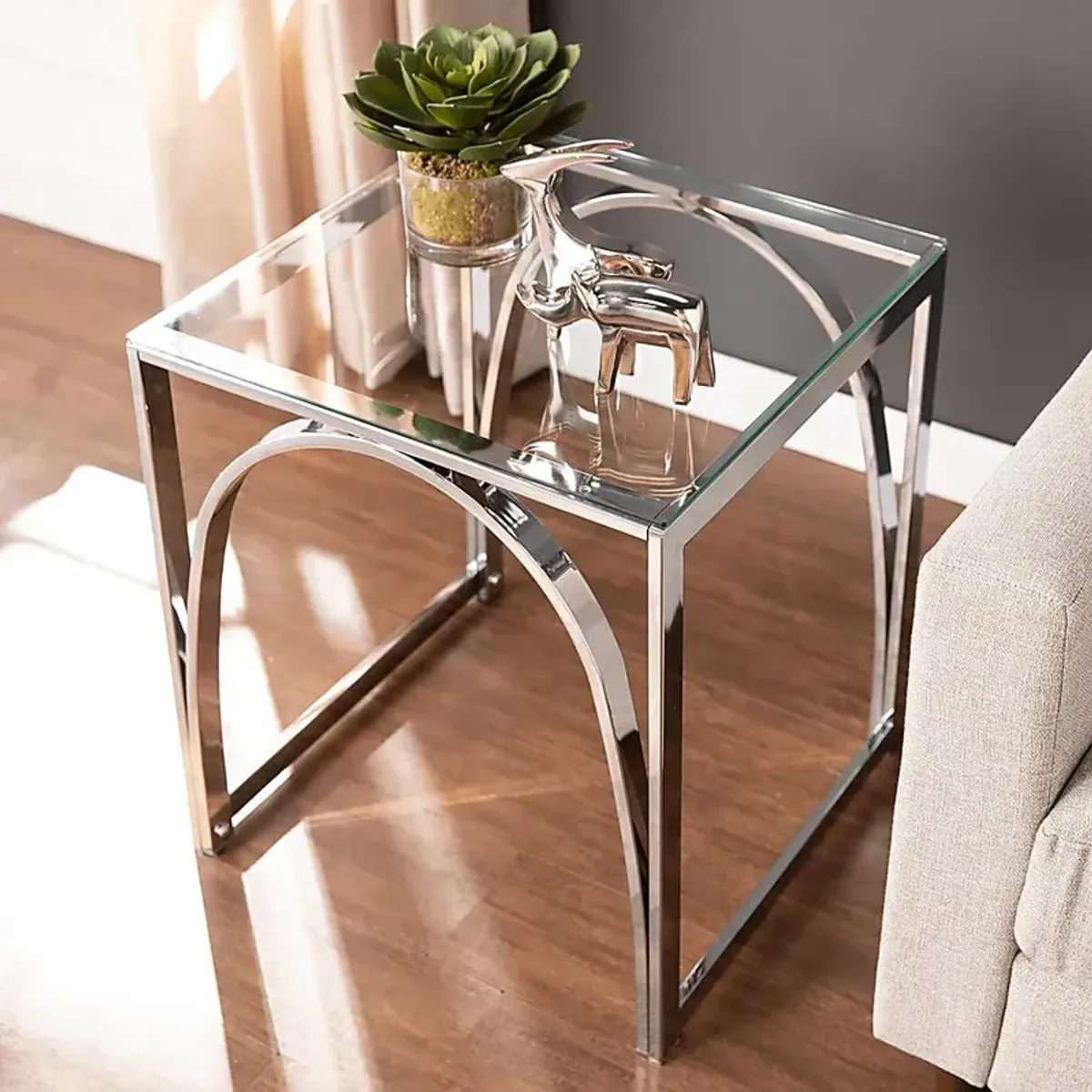 Edgeway Clear End Table