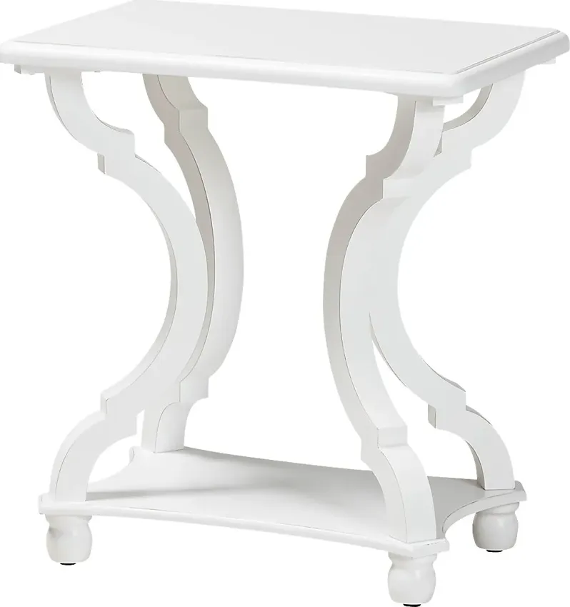 Grognet White End Table
