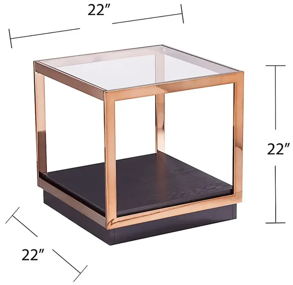 Weathervan Black End Table