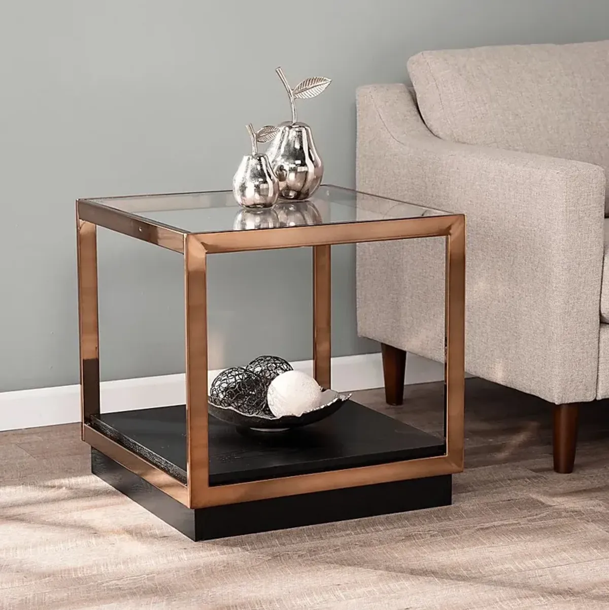 Weathervan Black End Table