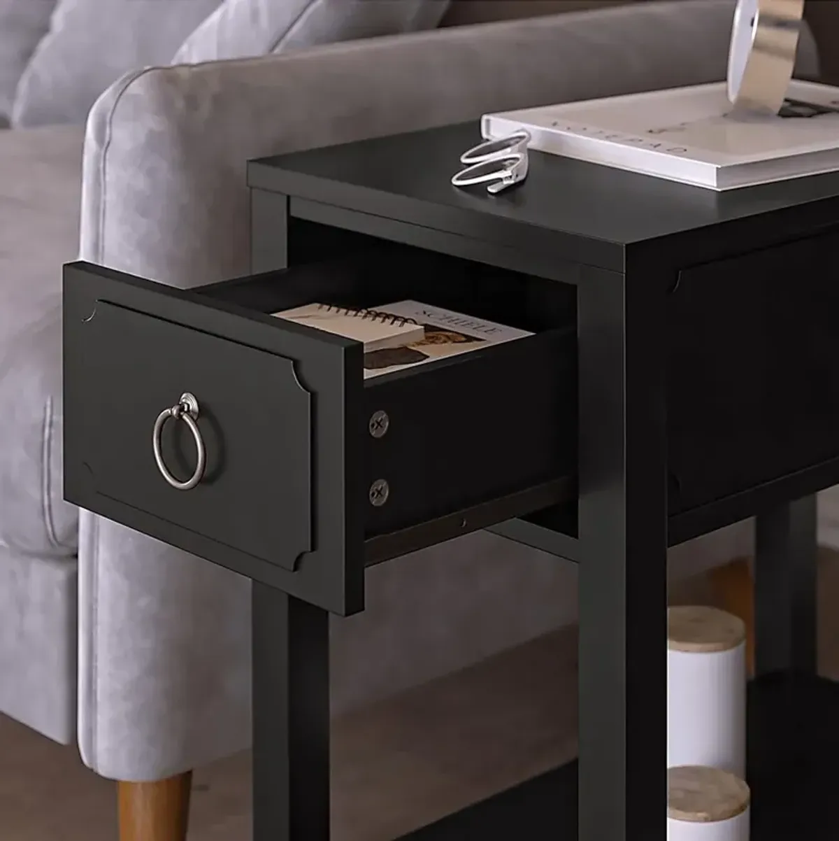 Gereon Black End Table