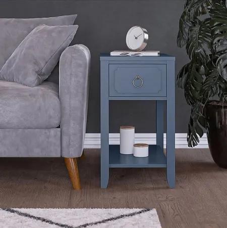 Gereon Blue End Table