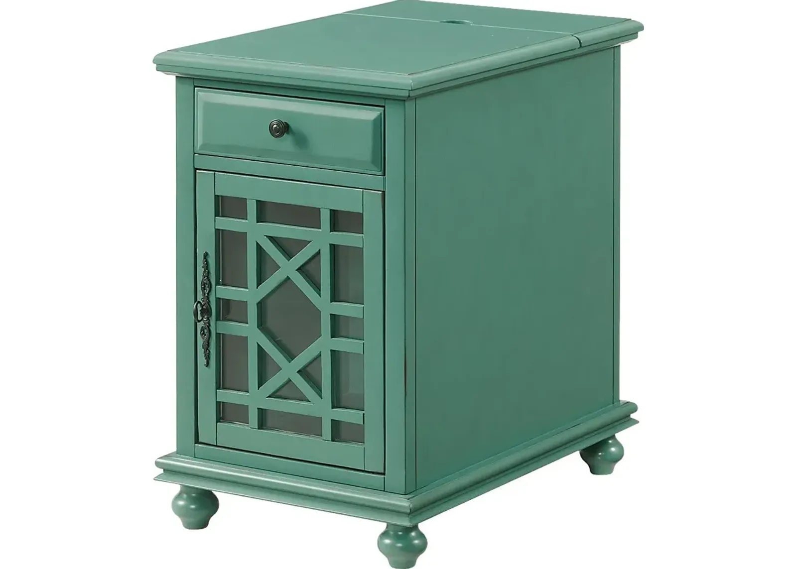 Bunyard Blue Chairside Table