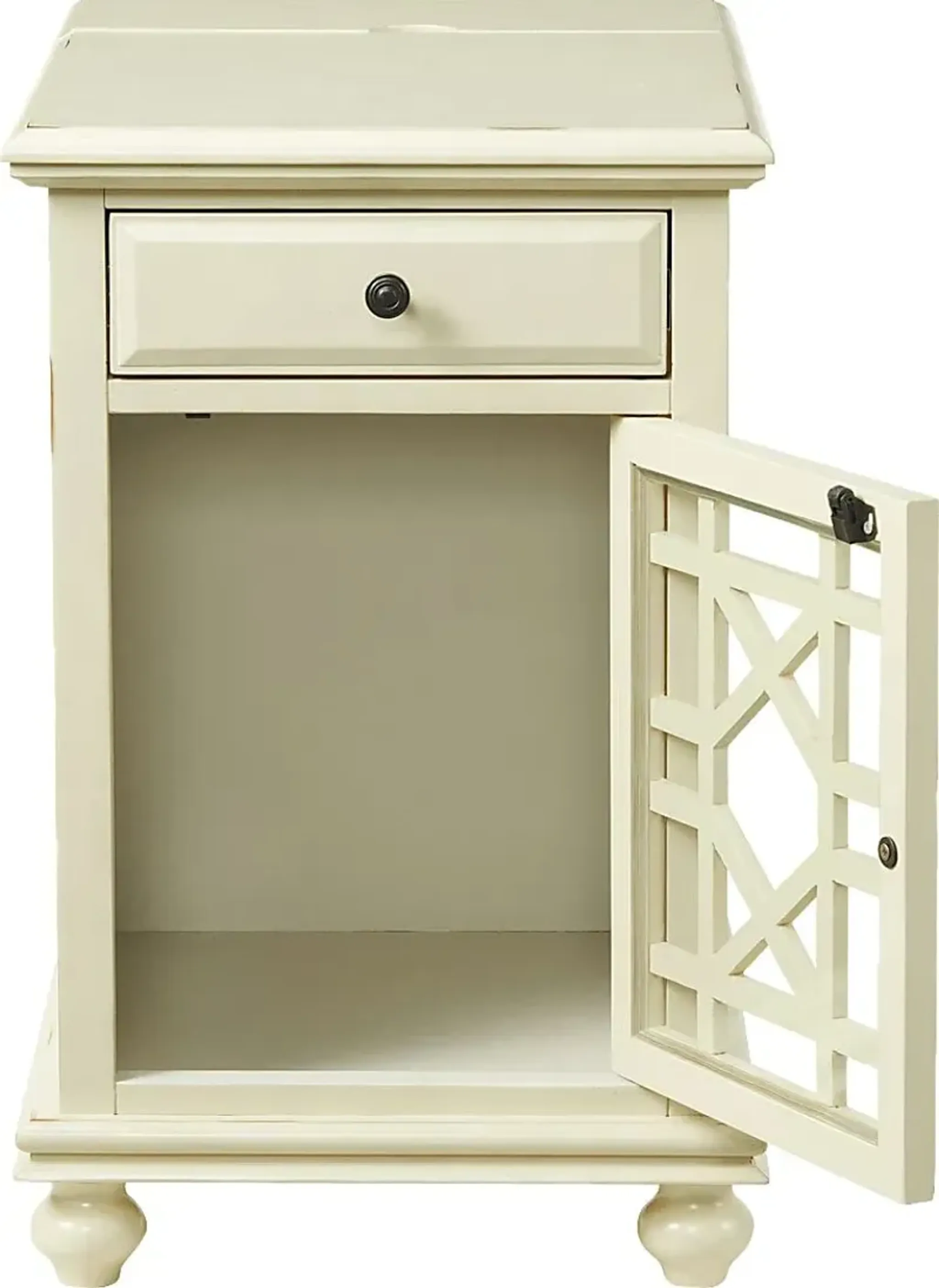 Bunyard White Chairside Table | Furniture.com