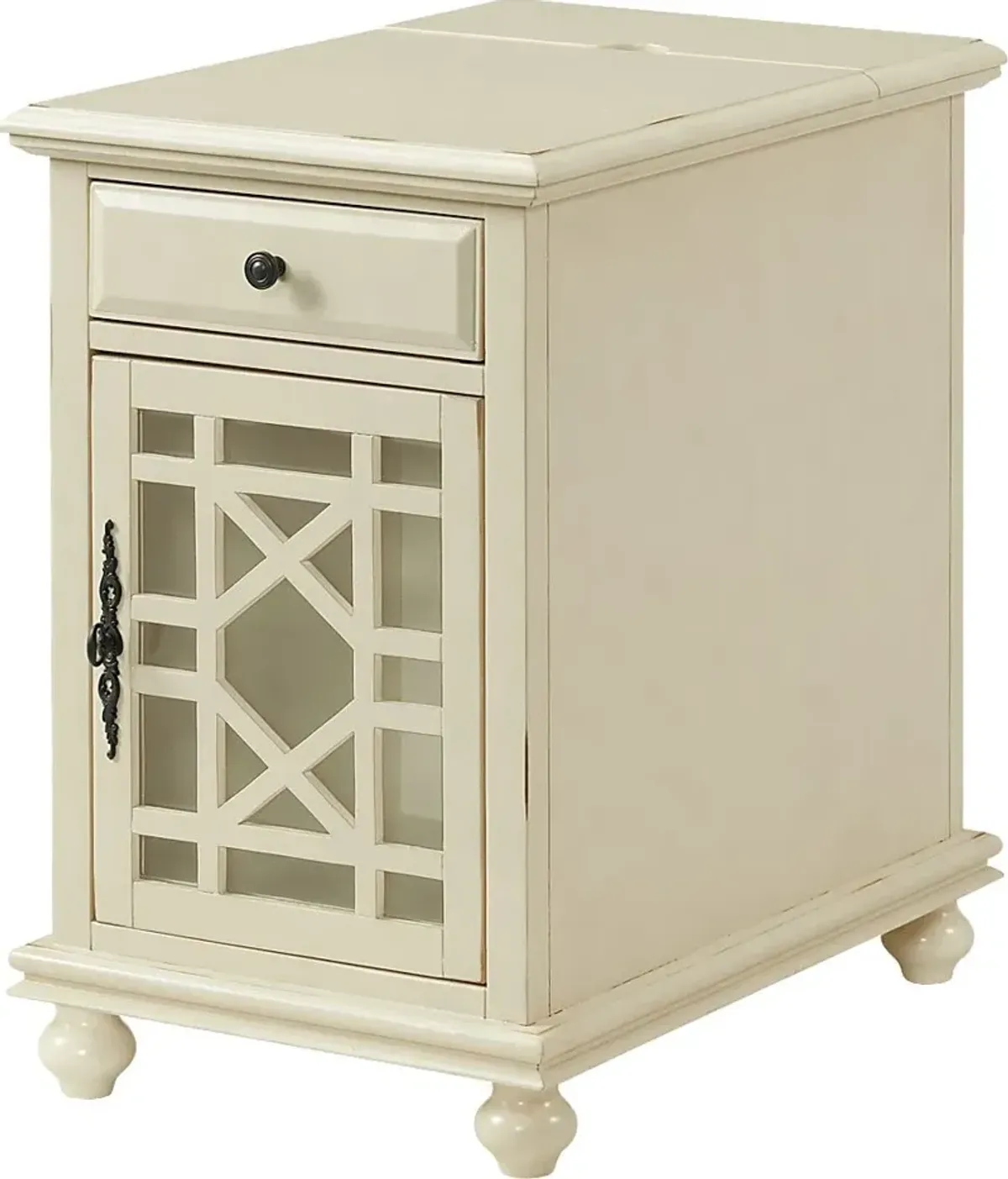 Bunyard White Chairside Table