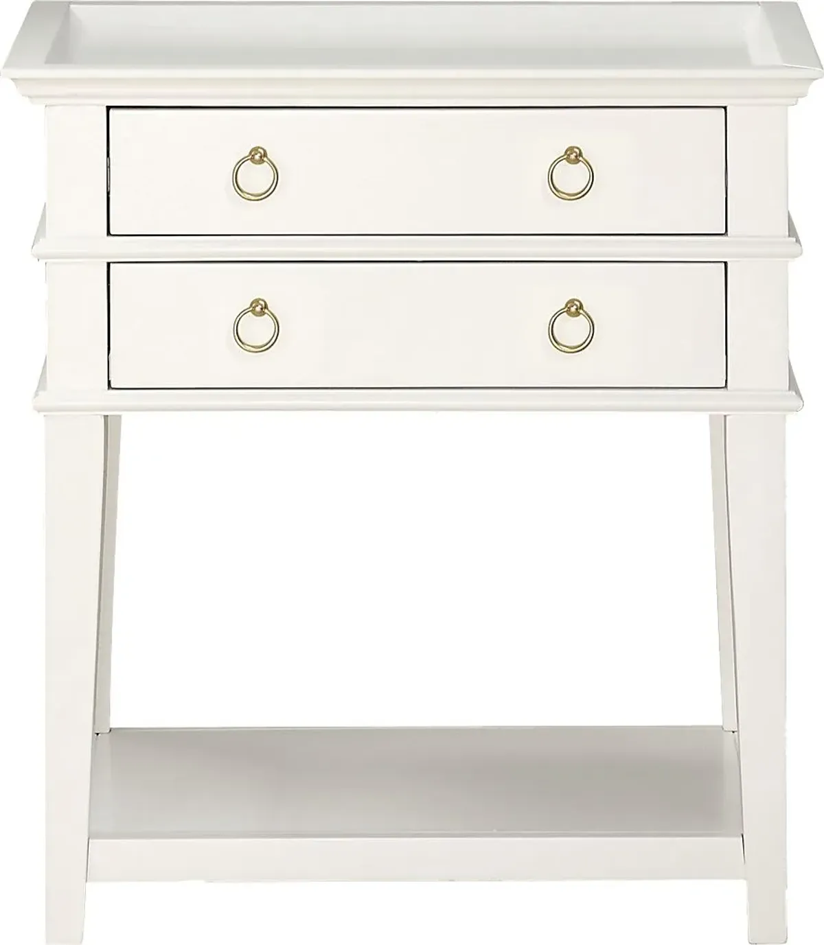 Charloma White End Table