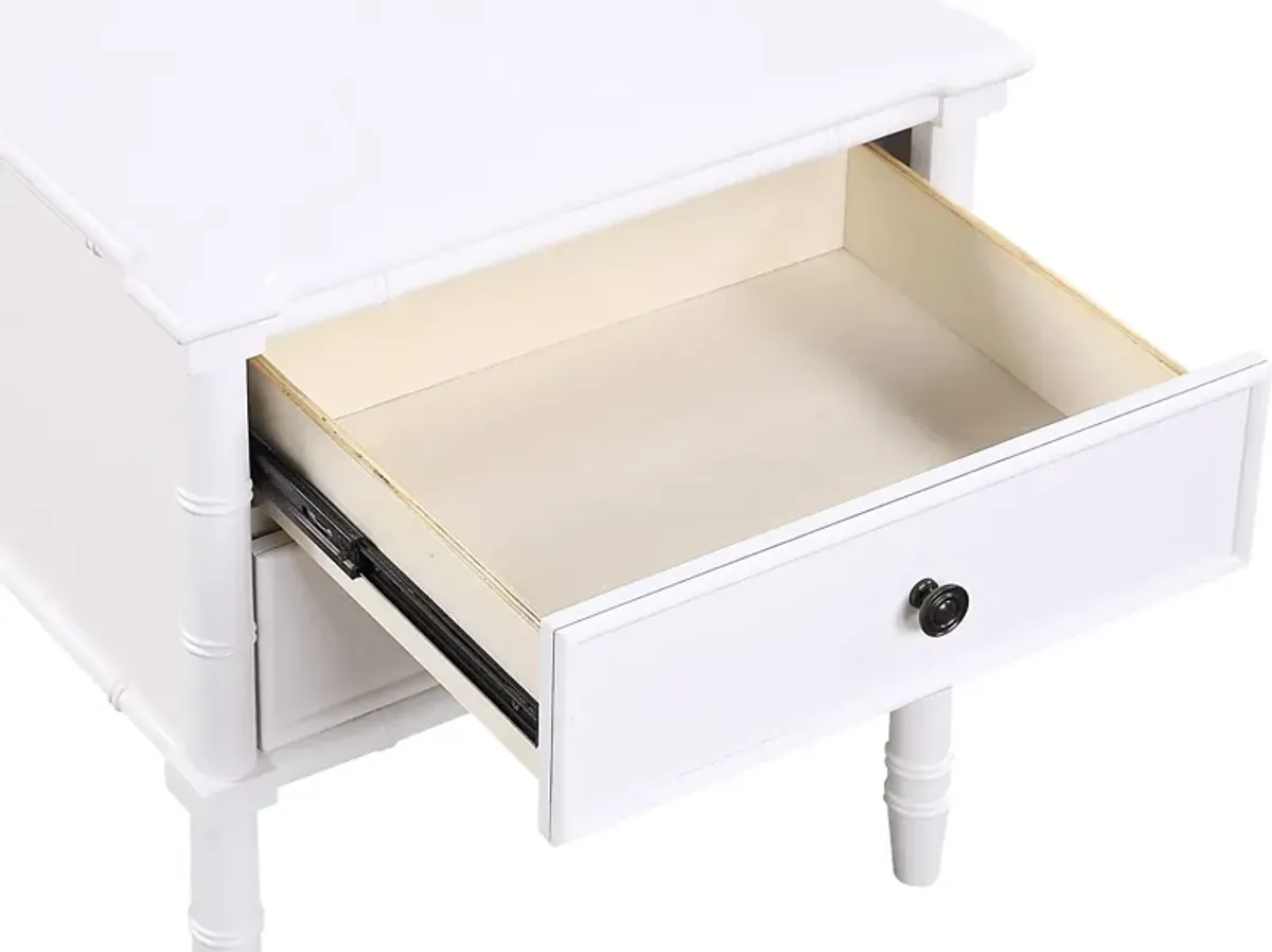 Glennford White End Table