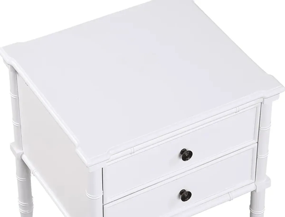 Glennford White End Table