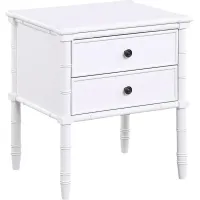 Glennford White End Table