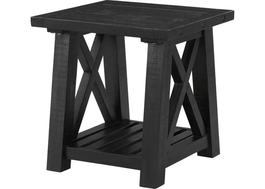 Almoure Way Black End Table