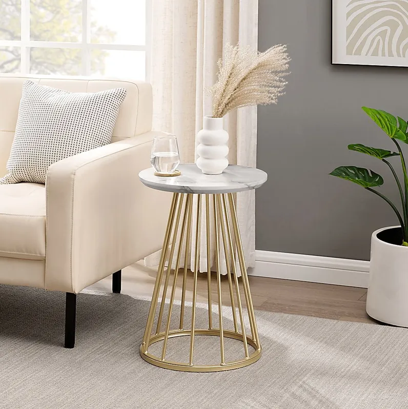 Morgood White End Table