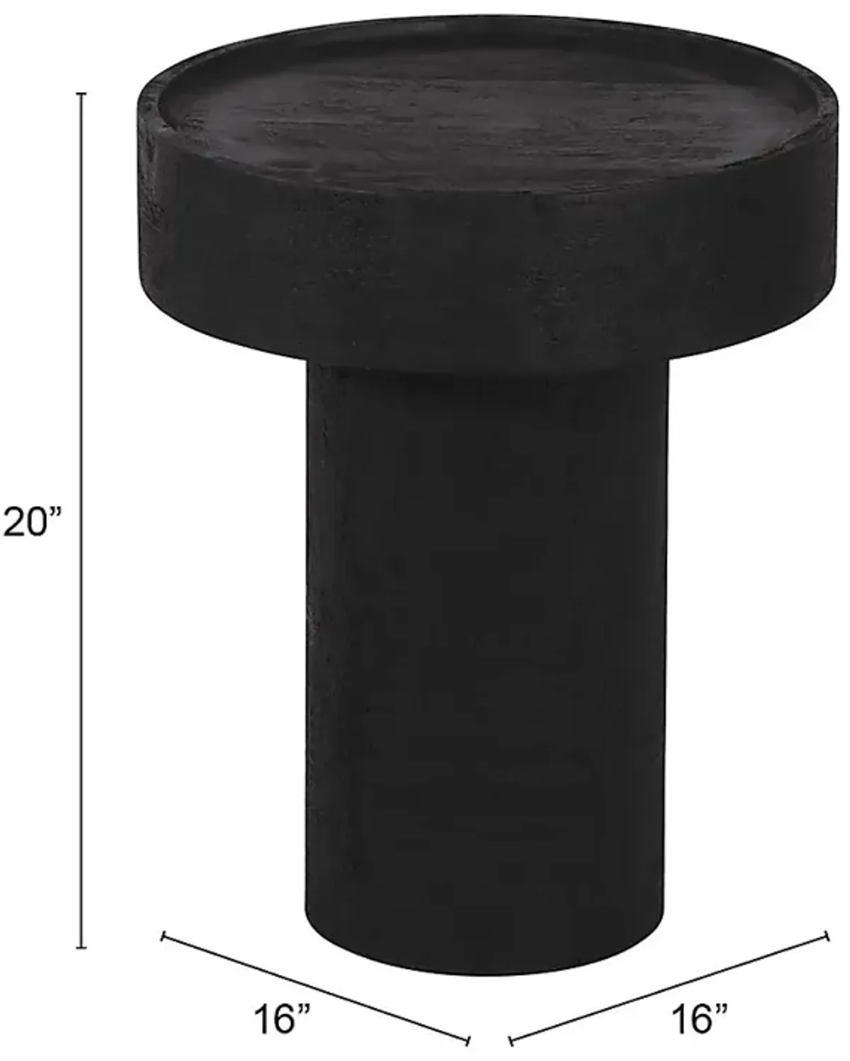 Lasala Black End Table