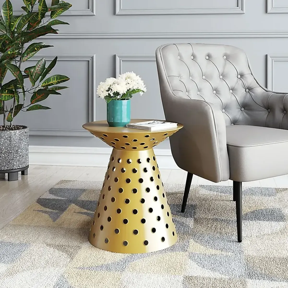 Joham Gold End Table