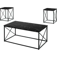 Screven I Black Cocktail Table Set, Set of 3