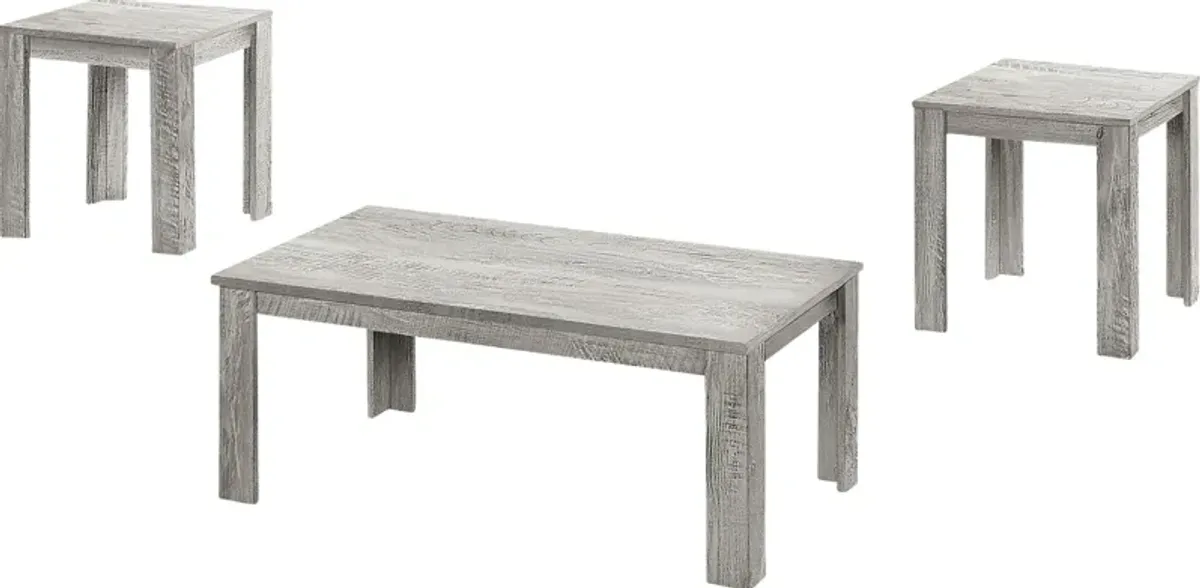 Picacho Gray 3pc Table Set