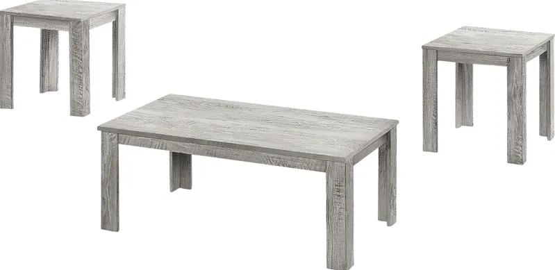 Picacho Gray 3pc Table Set