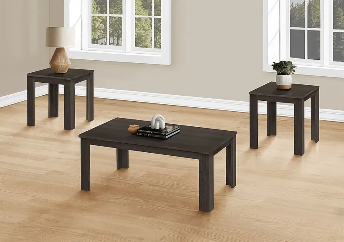 Picacho Oak Brown 3pc Table Set