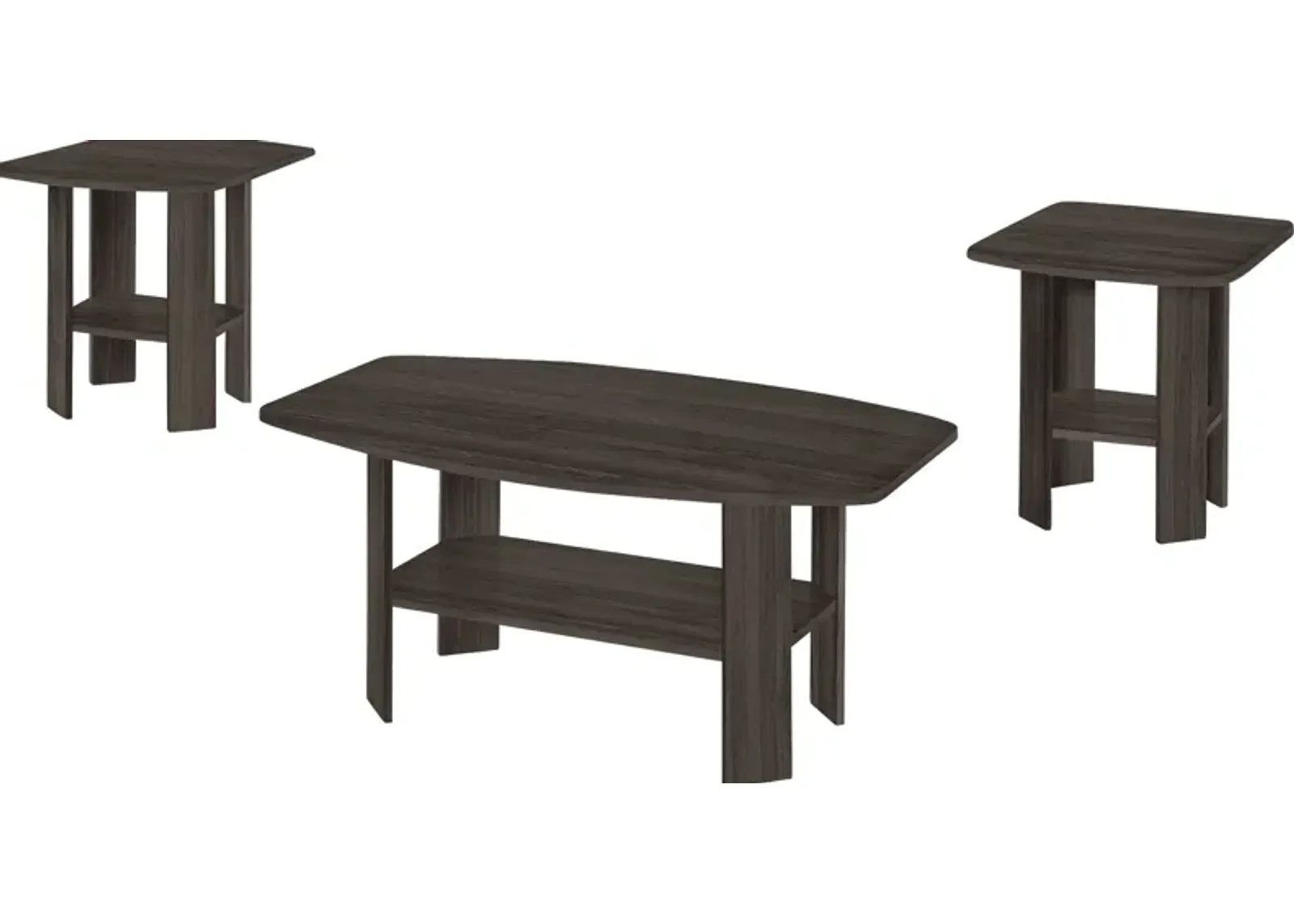 Sagamon Oak Brown 3pc Table Set