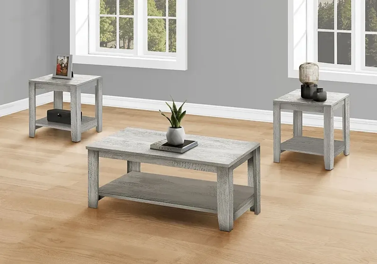 Torlage Gray 3pc Table Set