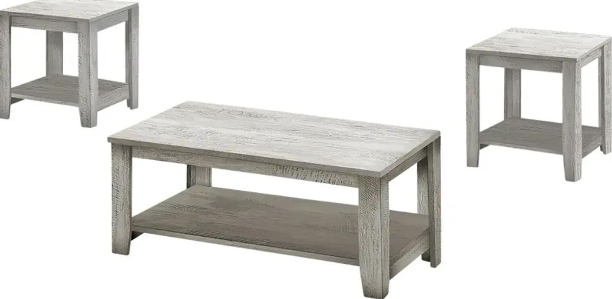 Torlage Gray 3pc Table Set