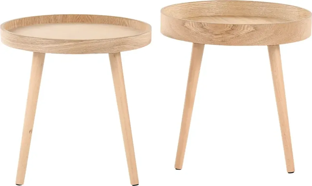 Allegrow Natural End Table, Set of 2