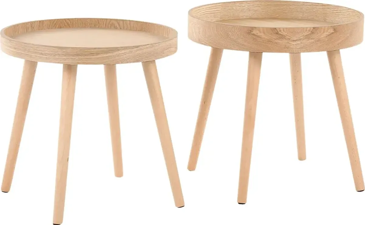 Allegrow Natural End Table, Set of 2