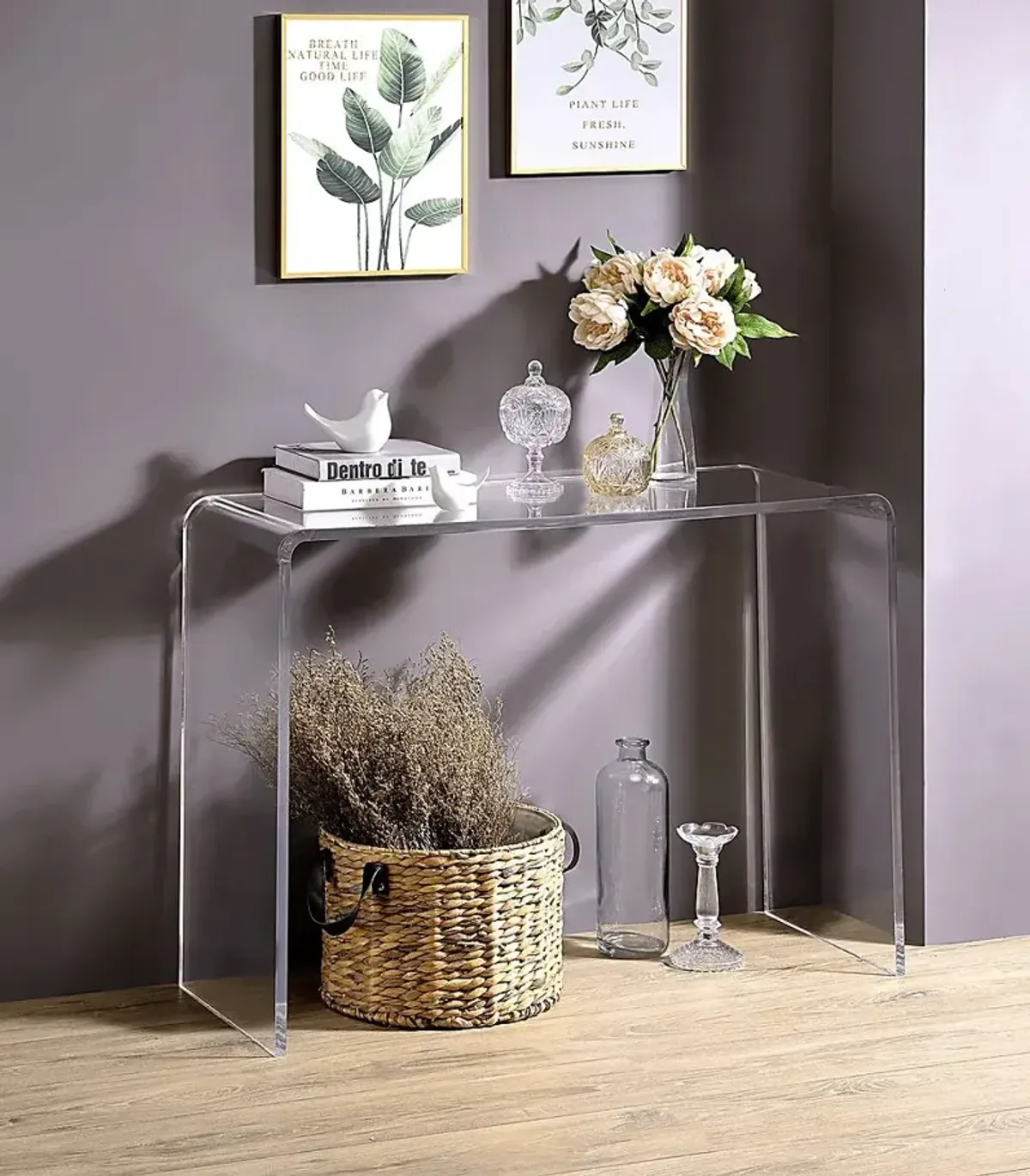 Crystalview Clear Sofa Table