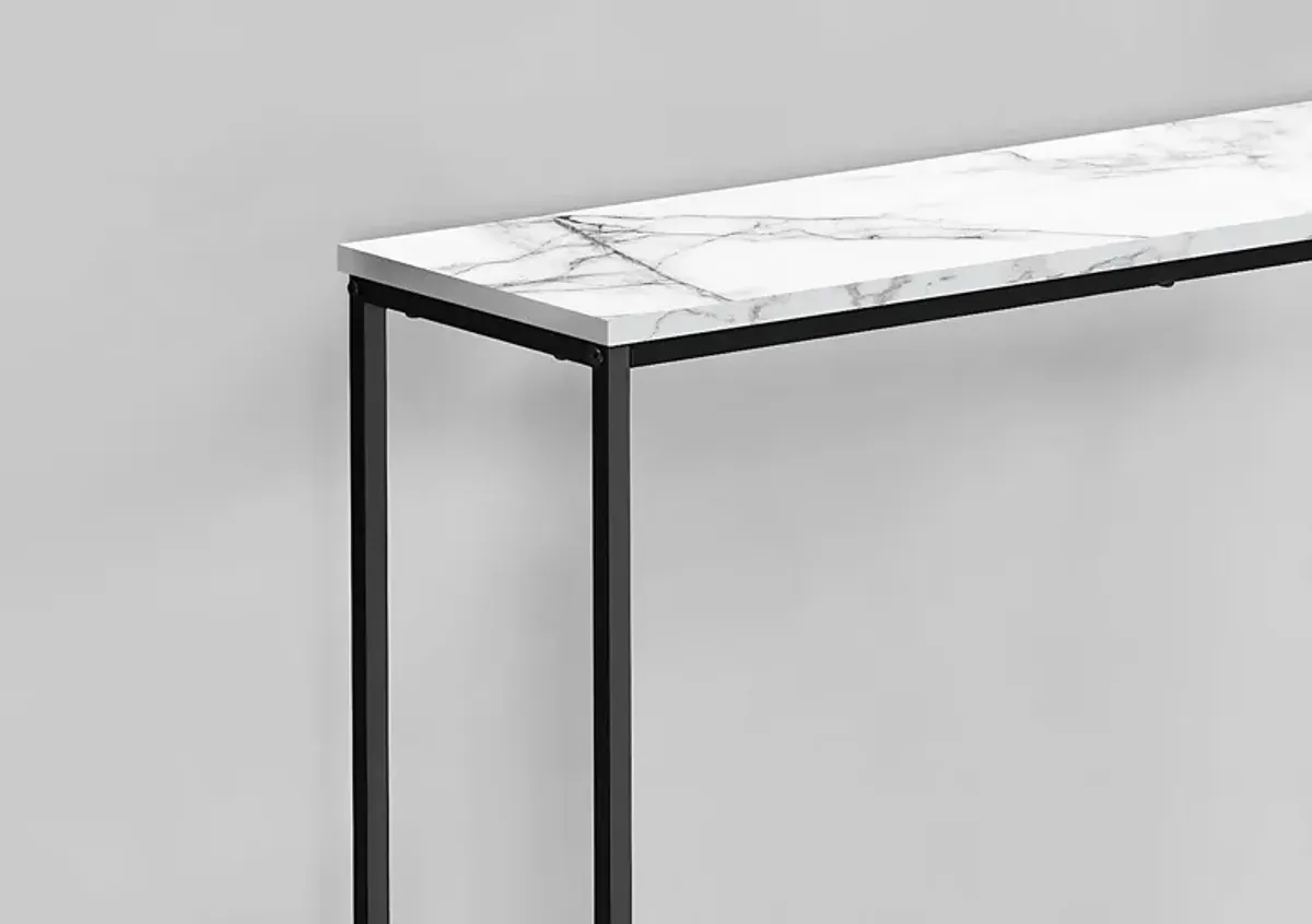 Mornay White Marble Sofa Table