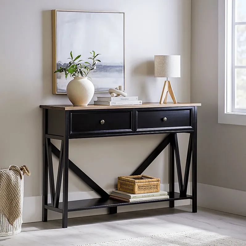 Plumpoint Black Sofa Table