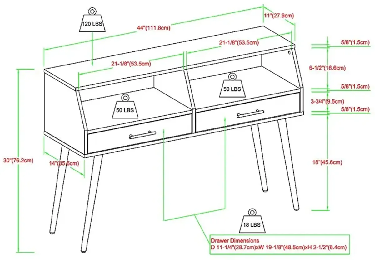 Pincay Walnut Sofa Table