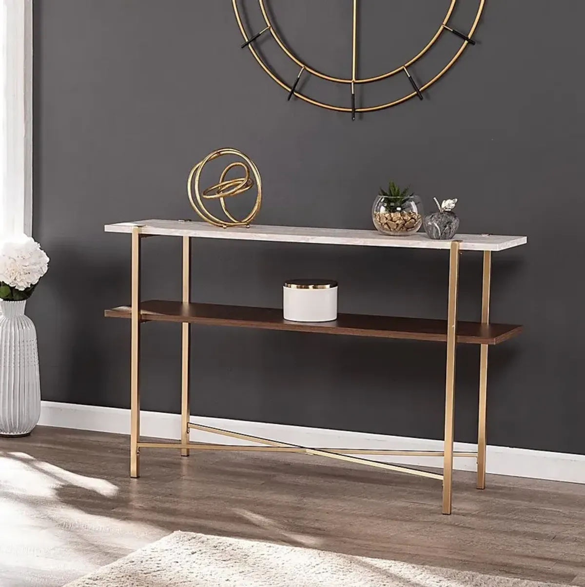 Journeyville White Sofa Table