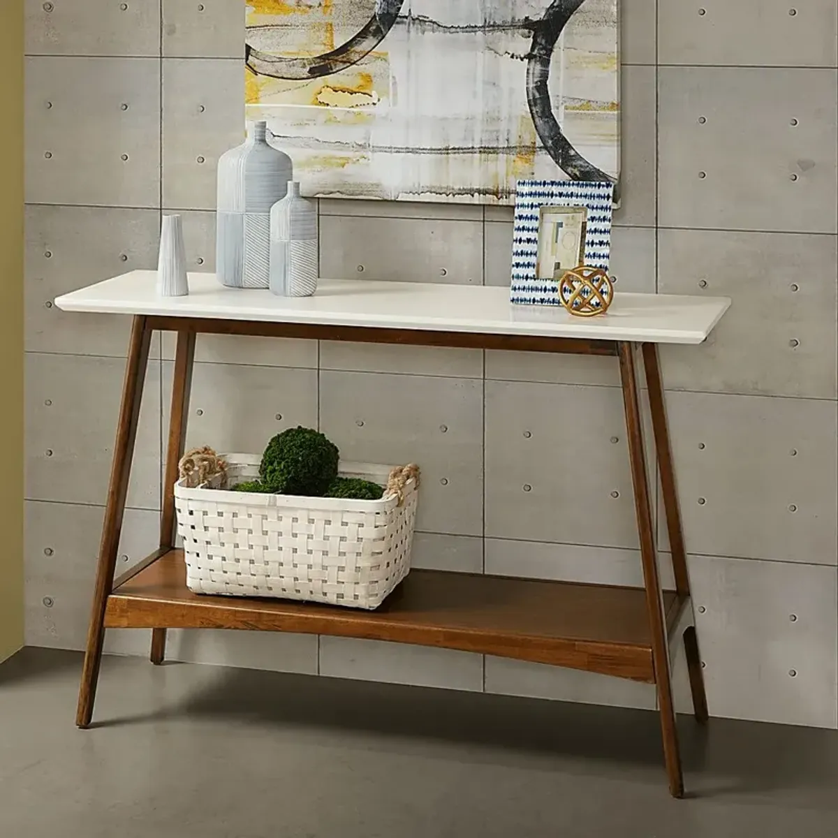 Westella Pecan Sofa Table