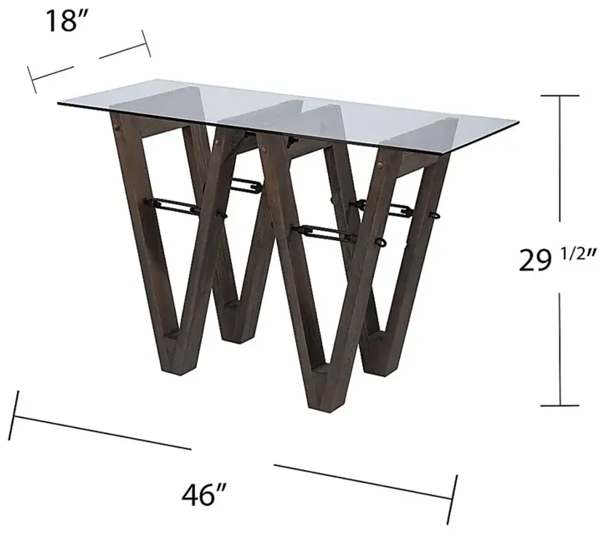 Wyckfield Brown Console Table