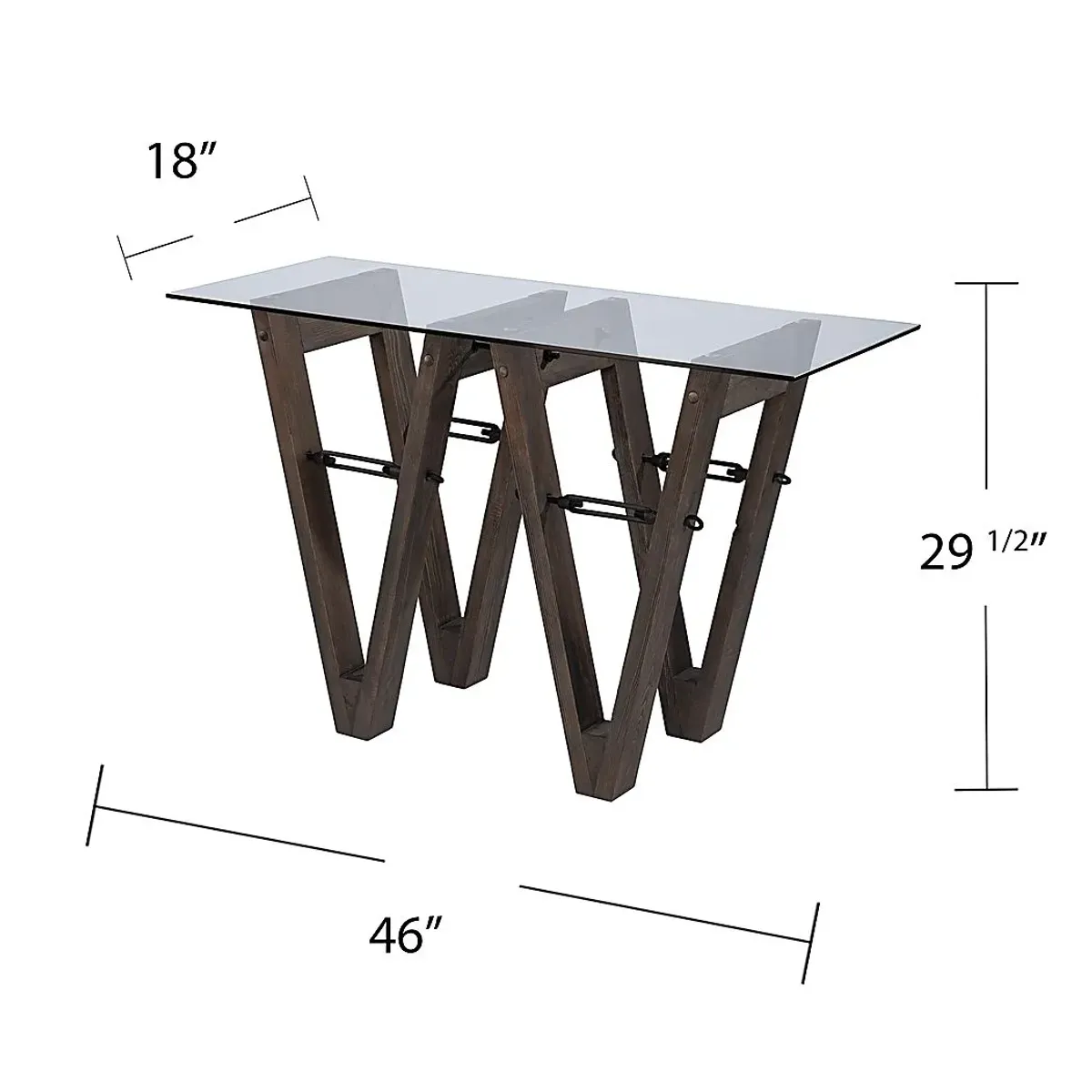 Wyckfield Brown Console Table