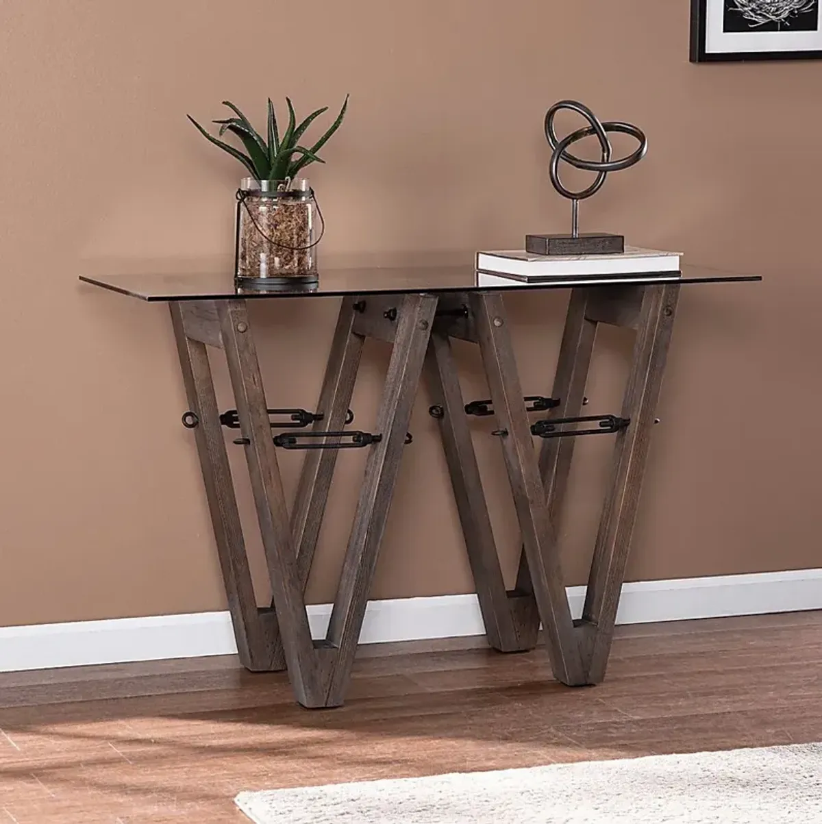 Wyckfield Brown Console Table