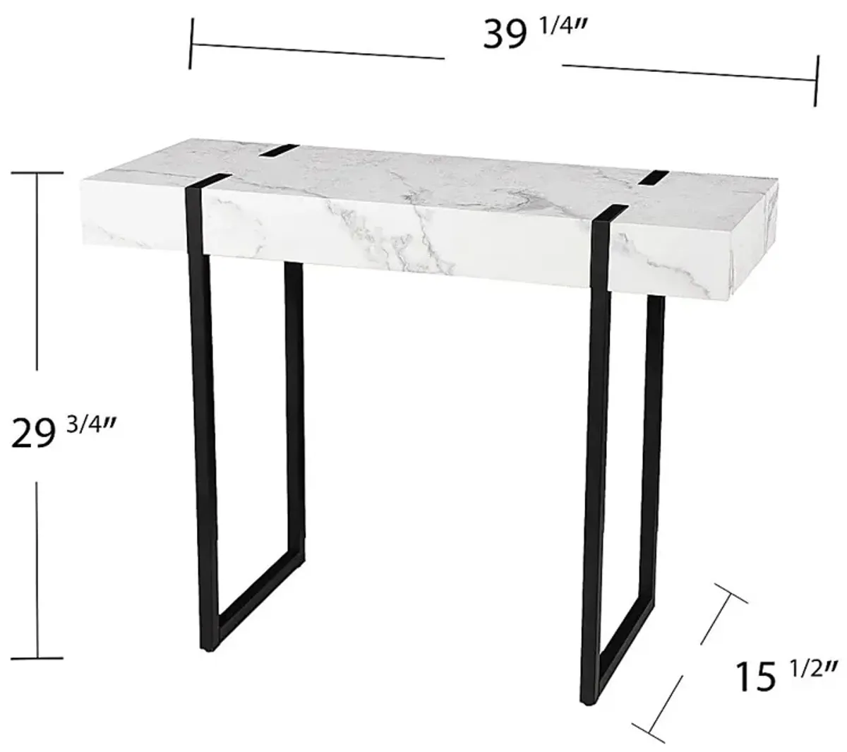 Laramice White Sofa Table