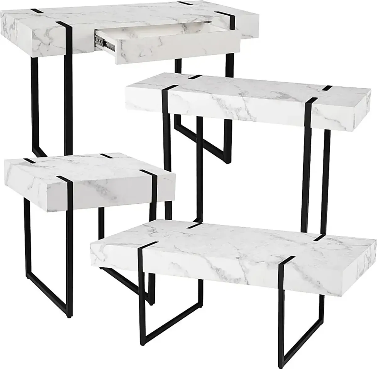 Laramice White Sofa Table