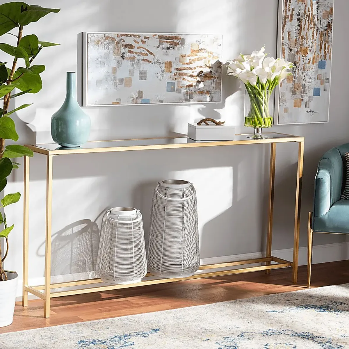 Gensen Yellow Console Table