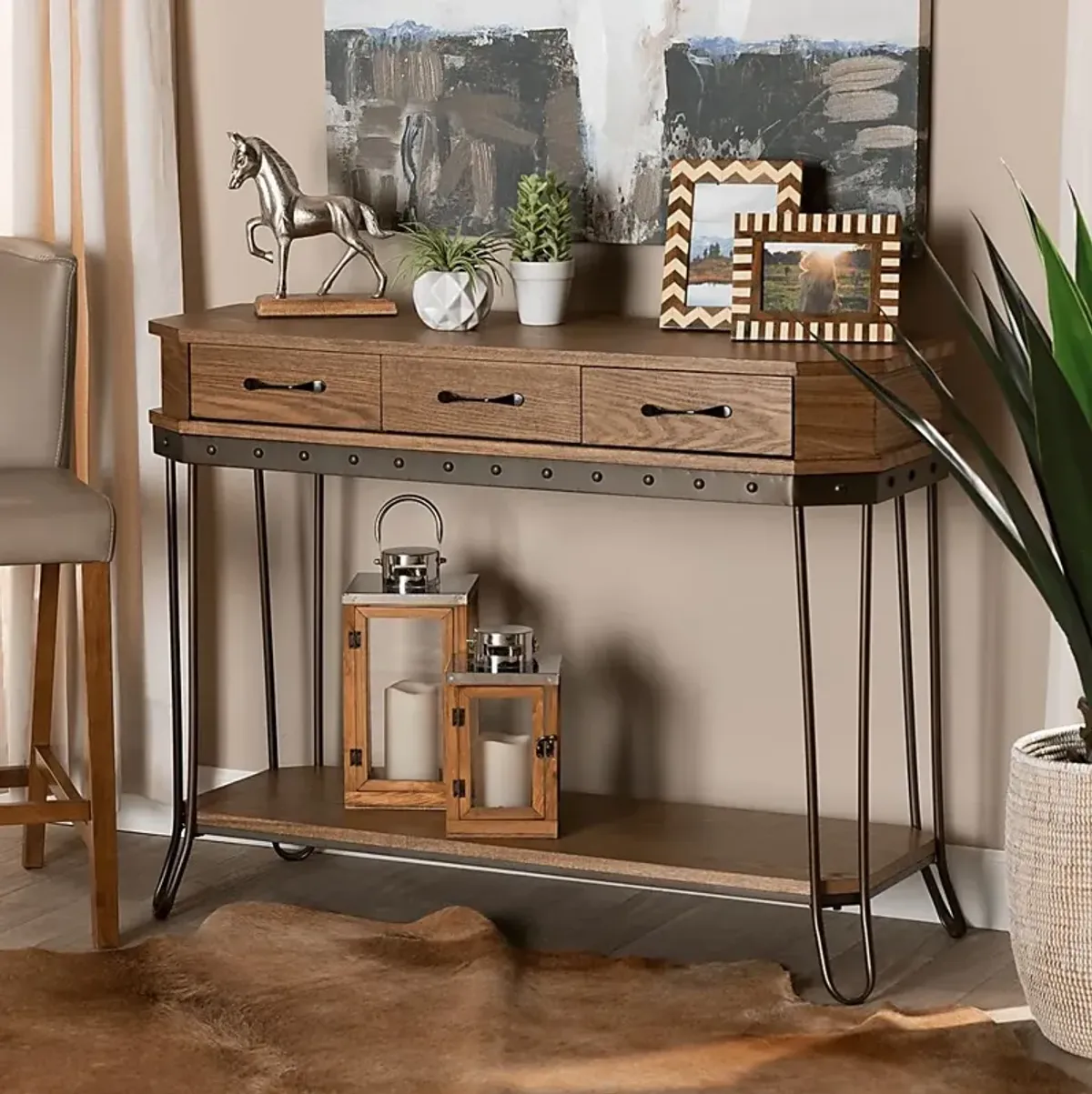 Legendwood Brown Console Table