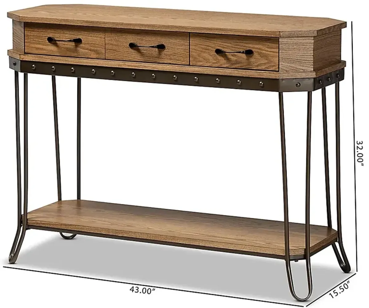 Legendwood Brown Console Table